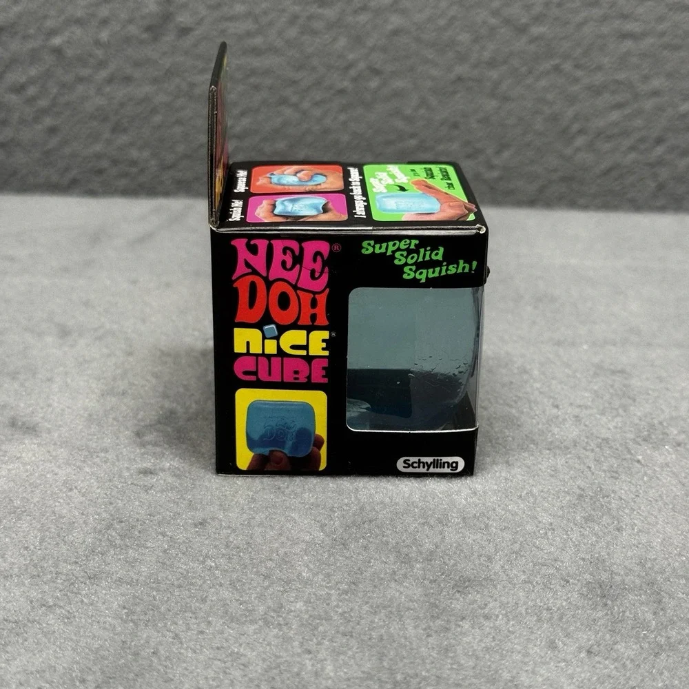 Nee Doh Nice Cube - Super Solid Squish! (Blue) - Brand New/Factory Sealed!